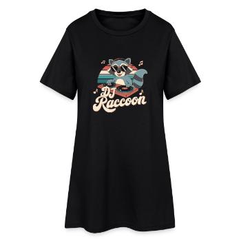 DJ raton laveur - Robe T-shirt Femme - noir - Devant