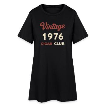 Vintage 1976 Cigar Club Retro Geburtsjahr Geschenk - Frauen T-Shirt-Kleid - Schwarz - Vorne