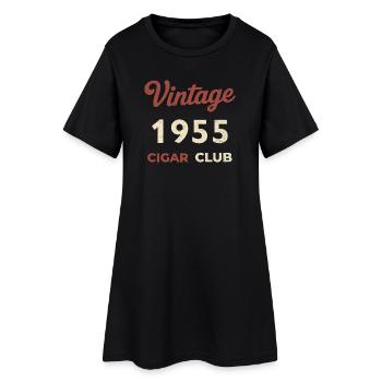 Vintage 1955 Cigar Club Retro Geburtsjahr Geschenk - Frauen T-Shirt-Kleid - Schwarz - Vorne