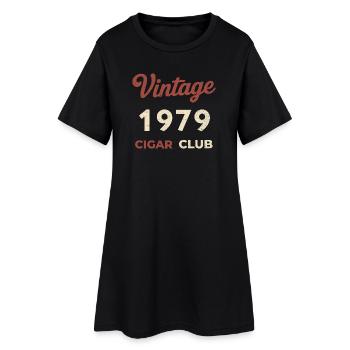 Vintage 1979 Cigar Club Retro Geburtsjahr Geschenk - Frauen T-Shirt-Kleid - Schwarz - Vorne