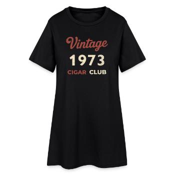 Vintage 1973 Cigar Club Retro Geburtsjahr Geschenk - Frauen T-Shirt-Kleid - Schwarz - Vorne