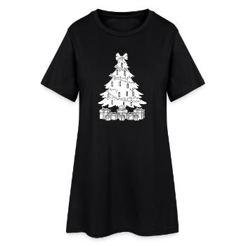 Harmonica Musican Christmas Tree Harmonica - Frauen T-Shirt-Kleid - Schwarz - Vorne