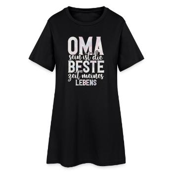 Oma Sein Ist Die Beste Zeit Meines Lebens - Frauen T-Shirt-Kleid - Schwarz - Vorne