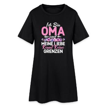 Bin Oma Und Meine Liebe Kennt Zeine Grenzen - Frauen T-Shirt-Kleid - Schwarz - Vorne