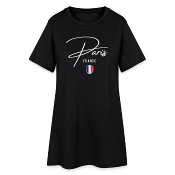 Paris France, elegant design Paris - Women’s T-Shirt Dress - black - Front