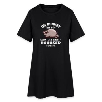 Bad mistake Little raccoon - Women’s T-Shirt Dress - black - Front