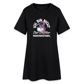 Pas têtu, juste stable dans l’opinion - Robe T-shirt Femme - noir - Devant