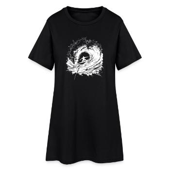 Surfeur énergique Art Surfer - Robe T-shirt Femme - noir - Devant