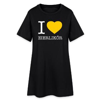 I love Eierlikör - Frauen T-Shirt-Kleid - Schwarz - Vorne