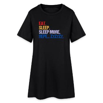 MANGER DORMIR DORMIR DORMIR PLUS ZzZzZ - Robe T-shirt Femme - noir - Devant