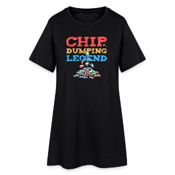 Chip Dumping Legend - Casino, Poker, Jeux - Robe T-shirt Femme - noir - Devant
