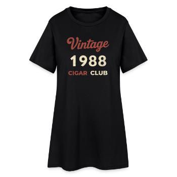 Vintage 1988 Cigar Club Retro Geburtsjahr Geschenk - Frauen T-Shirt-Kleid - Schwarz - Vorne