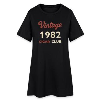 Vintage 1982 Cigar Club Retro Geburtsjahr Geschenk - Frauen T-Shirt-Kleid - Schwarz - Vorne