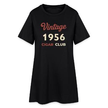 Vintage 1956 Cigar Club Retro Geburtsjahr Geschenk - Frauen T-Shirt-Kleid - Schwarz - Vorne