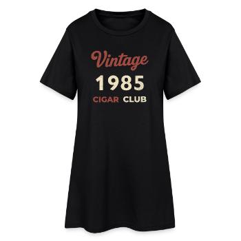 Vintage 1985 Cigar Club Retro Geburtsjahr Geschenk - Frauen T-Shirt-Kleid - Schwarz - Vorne