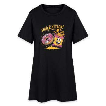 Retro Snacks - Women’s T-Shirt Dress - black - Front