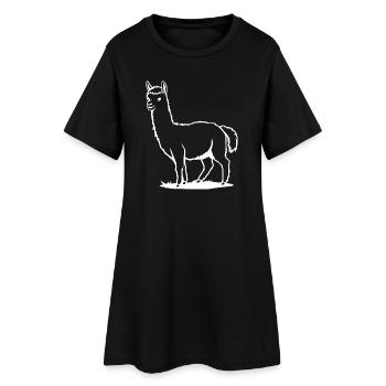 Alpaca T-shirt Gift - Women’s T-Shirt Dress - black - Front