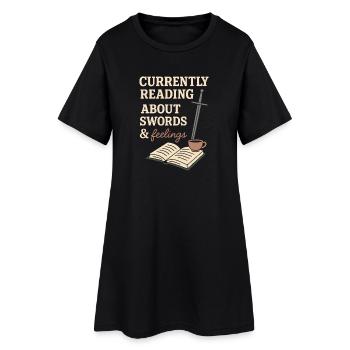 Booktok Fantasy Bookish Humor Geschenk Für - Frauen T-Shirt-Kleid - Schwarz - Vorne