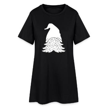 Gnome Costume Men Gnome X-mas Tree Gnome - Women’s T-Shirt Dress - black - Front