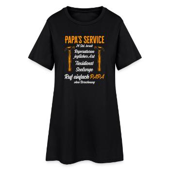 Dad's Service Repairs 24h / Funny Humor - Women’s T-Shirt Dress - black - Front
