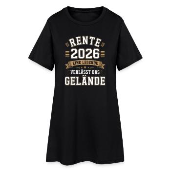 Retraite 2026 : la légende quitte le site - Robe T-shirt Femme - noir - Devant