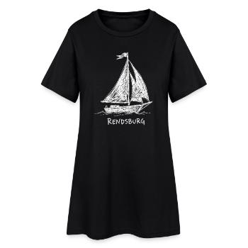 Rendsburg Voilier – Conception de croquis en navigation maritime - Robe T-shirt Femme - noir - Devant