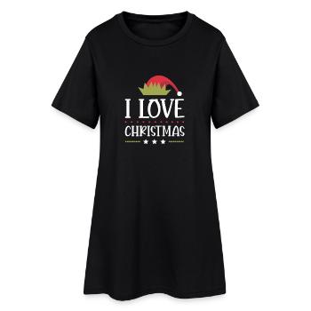 J’adore Noël - Robe T-shirt Femme - noir - Devant