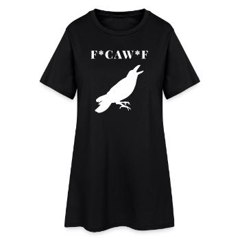 FCAWF Drôle de Oiseau Corbeau - Robe T-shirt Femme - noir - Devant