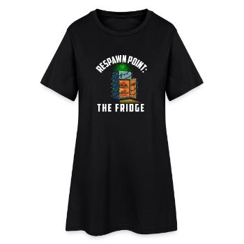 Respawn Point Le Frigo Amateur de jeux Gamer Noël - Robe T-shirt Femme - noir - Devant