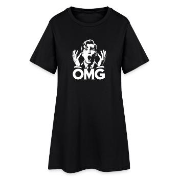 OMG Expression Pop Art - Robe T-shirt Femme - noir - Devant