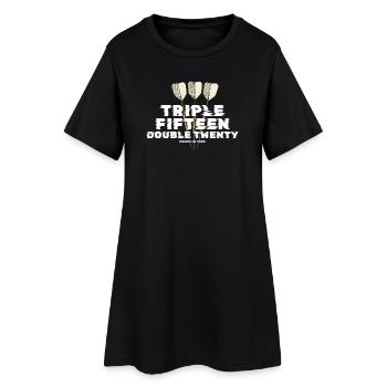 Paiement des fléchettes vintage 1985 - Robe T-shirt Femme - noir - Devant