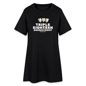 Paiement des fléchettes vintage des années 1970 - Robe T-shirt Femme - noir - Devant