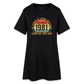 45 ans Anniversaire Décorations 1981 45ème anniversaire - Robe T-shirt Femme - noir - Devant