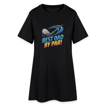 Bester Papa Auf Dem Golfplatz – Best Dad By Par - Frauen T-Shirt-Kleid - Schwarz - Vorne