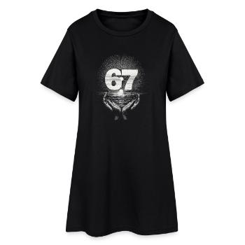 6 7 Mème – Le symbole que seuls les initiés peuvent comprendre - Robe T-shirt Femme - noir - Devant