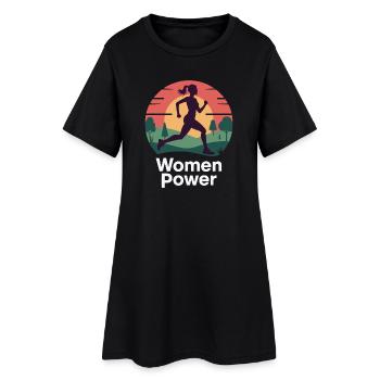 Power Run Sunrise Femmes - Robe T-shirt Femme - noir - Devant