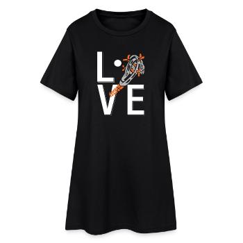 Amour Crosse Bâton Joueur Passion Sport Mode de vie - Robe T-shirt Femme - noir - Devant