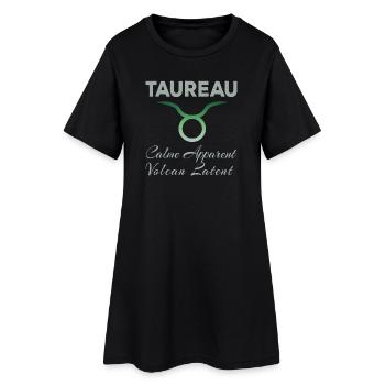 Taureau - Robe T-shirt Femme - noir - Devant