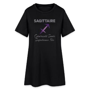 Sagittaire  - Robe T-shirt Femme - noir - Devant