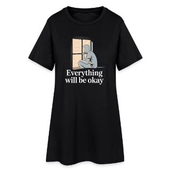 Rainy Window Hope Silhouette - Women’s T-Shirt Dress - black - Front