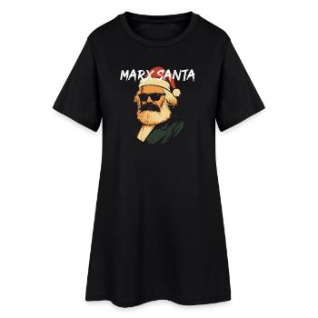 T-shirt icône du Père Noël Marx - Robe T-shirt Femme - noir - Devant