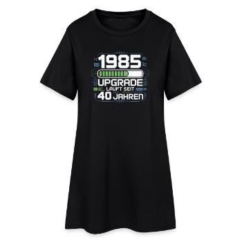 1985 Upgrade Läuft Seit 40 Jahren - Frauen T-Shirt-Kleid - Schwarz - Vorne
