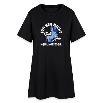 Pas têtu, juste stable dans l’opinion - Robe T-shirt Femme - noir - Devant