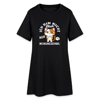 Pas têtu, juste stable dans l’opinion - Robe T-shirt Femme - noir - Devant