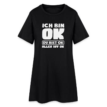 Je vais bien Tu vas bien Tout va bien - Robe T-shirt Femme - noir - Devant