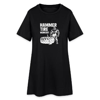 Entraînement du pneu marteau - Robe T-shirt Femme - noir - Devant