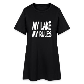 Lac - Robe T-shirt Femme - noir - Devant