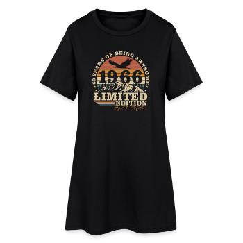 60.Geburtstag Geschenk Jahrgang 1966 geboren - Frauen T-Shirt-Kleid - Schwarz - Vorne