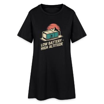 humour de randonnée - Robe T-shirt Femme - noir - Devant