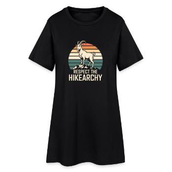 Randonnée Wanderer Humour - Robe T-shirt Femme - noir - Devant